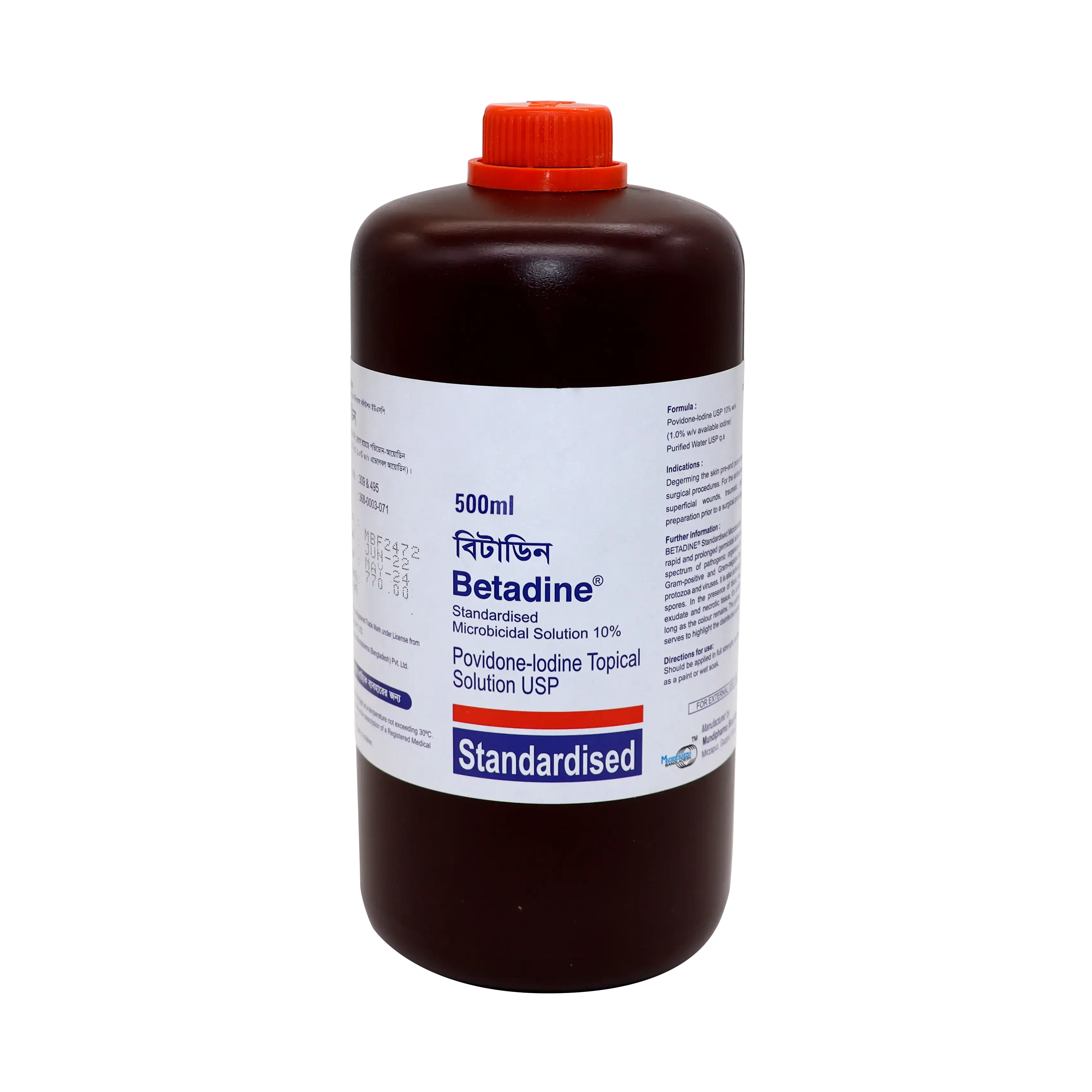 Pack Image: Betadine 10% w Solution (500 ml bottle)