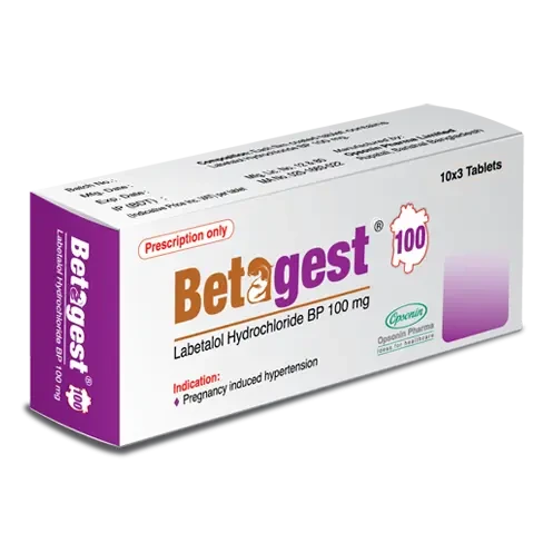 Pack Image: Betagest 100 mg Tablet (3 x 10)