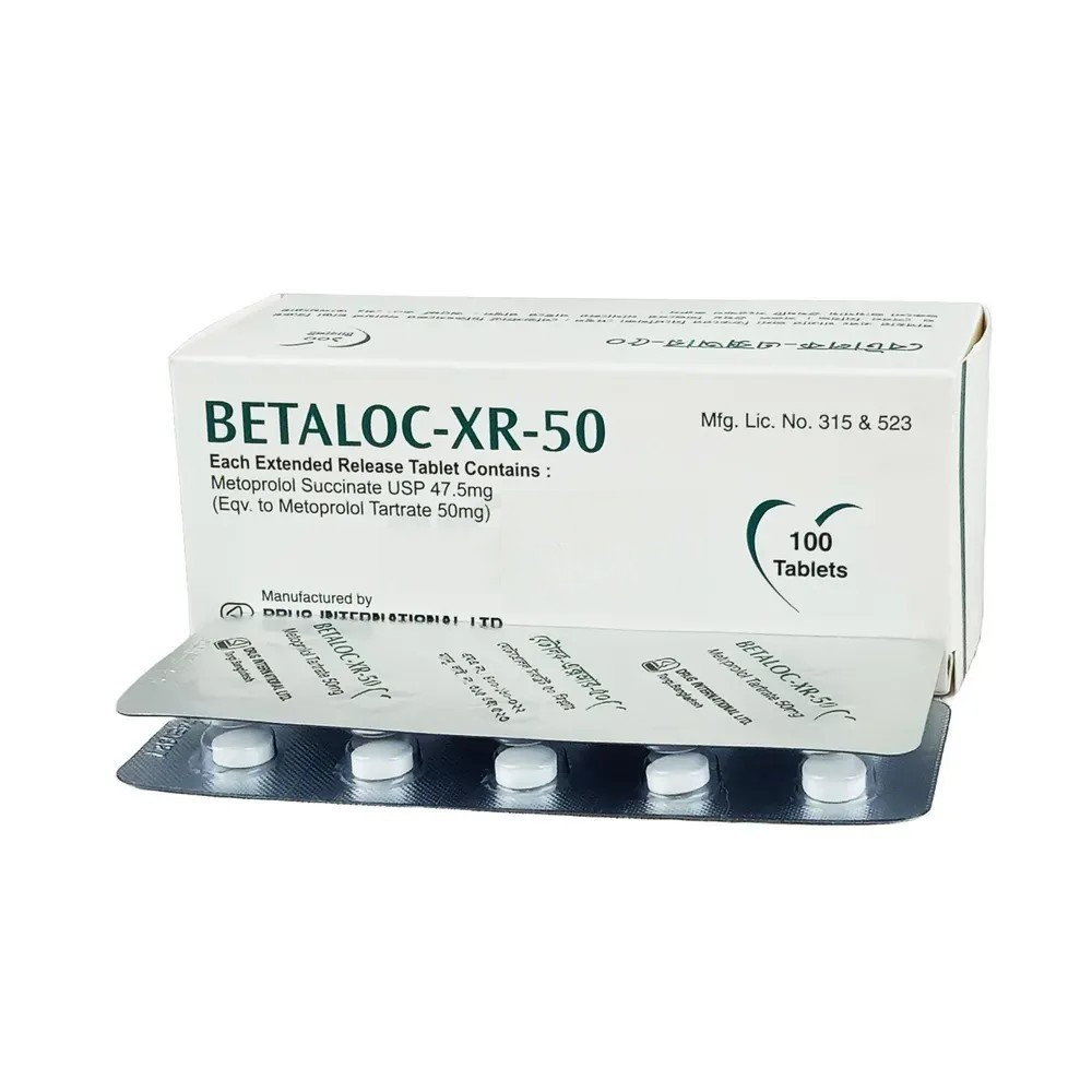 Pack Image: Betaloc-XR 50 mg Tablet (10 x 10)
