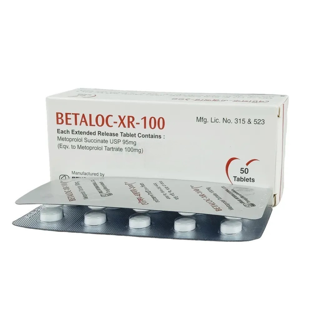 Pack Image: Betaloc-XR 100 mg Tablet (5 x 10)