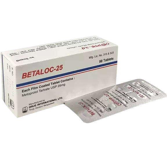 Pack Image: Betaloc 25 mg Tablet (7 x 14)