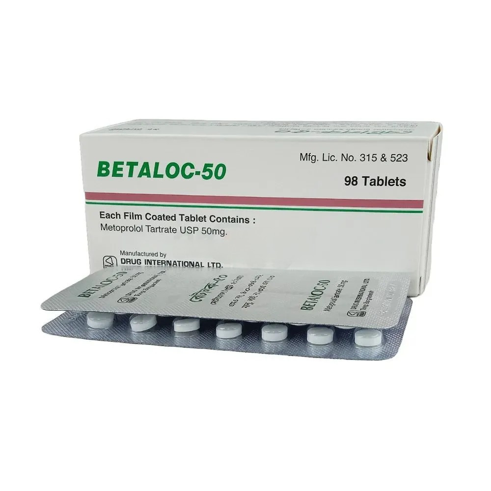 Pack Image: Betaloc 50 mg Tablet (7 x 14)