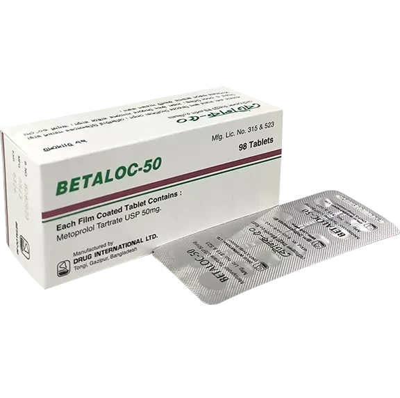 Pack Image: Betaloc 50 mg Tablet (7 x 14)