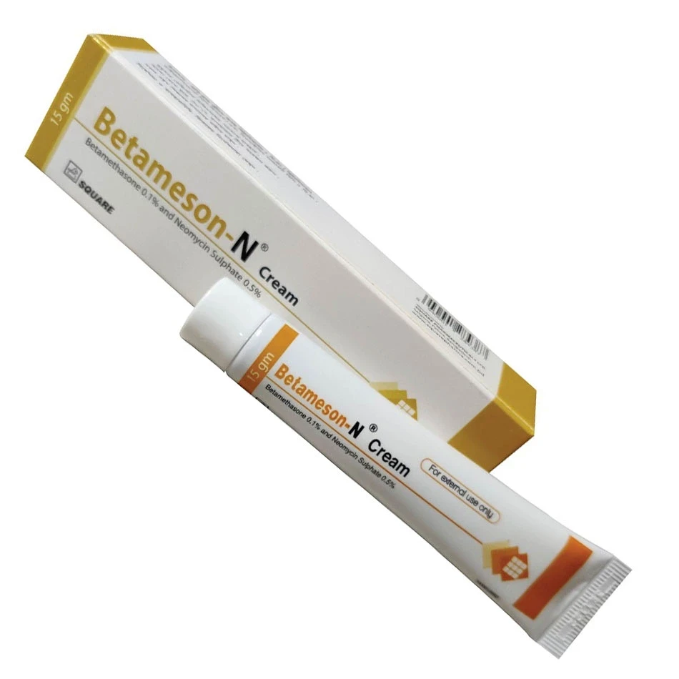 Pack Image: Betameson-N 0.1% 0.5% Cream (15 gm tube)