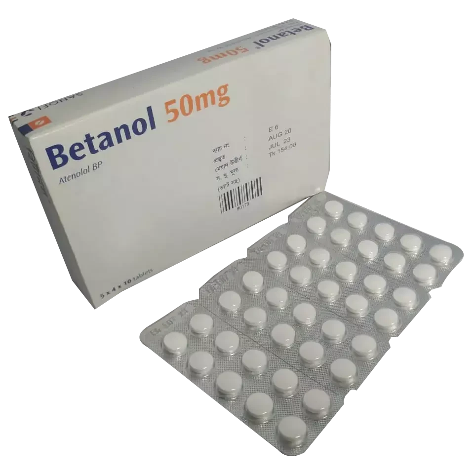 Pack Image: Betanol 50 mg Tablet (20 x 10)