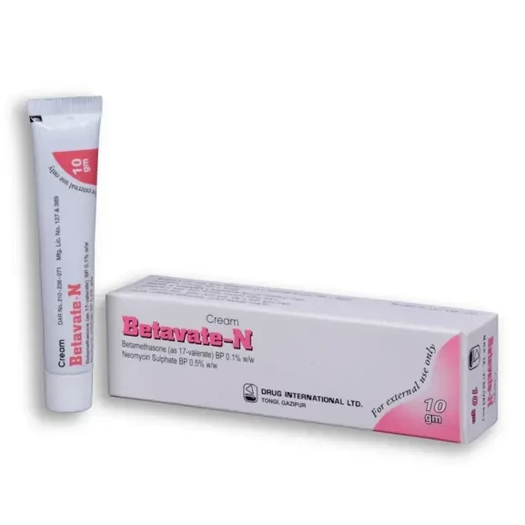 Pack Image: Betavate-N 0.1% 0.5% Cream (10 gm tube)