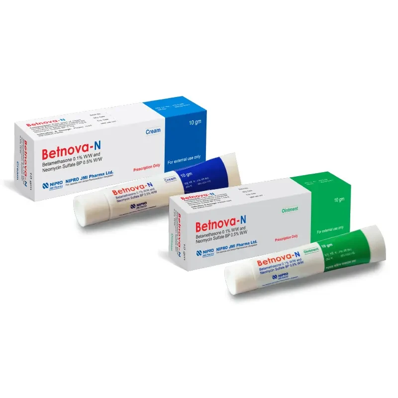 Pack Image: Betnova-N 0.1% 0.5% Cream (10 gm tube)