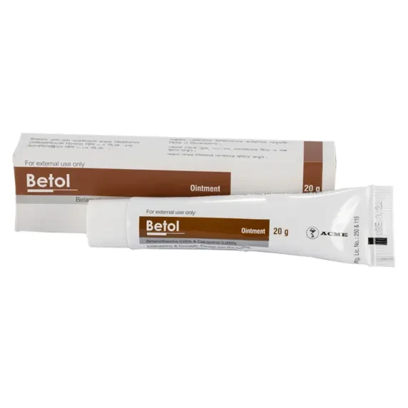 Pack Image: Betol 0.05% 0.005% Ointment (20 gm tube)