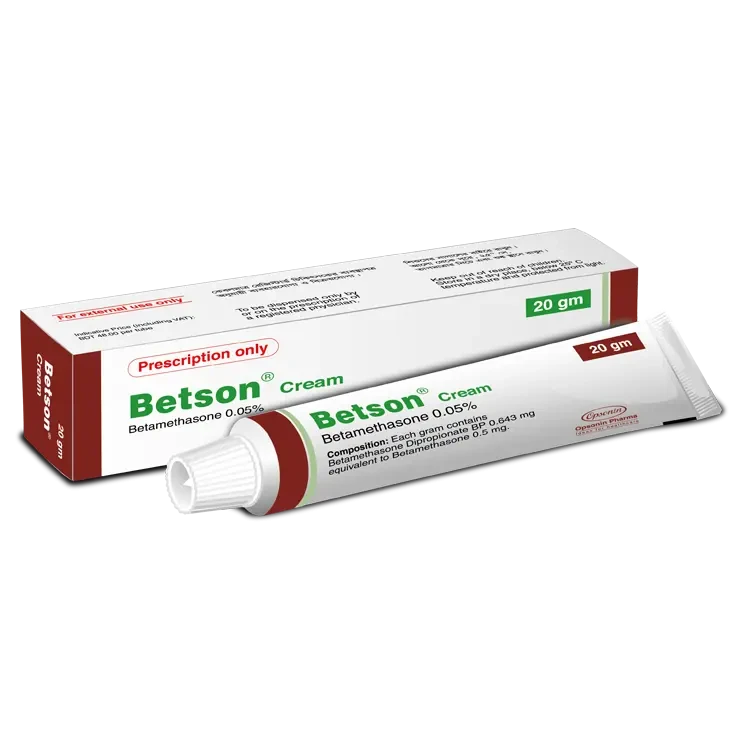 Pack Image: Betson 0.05% Cream (20 gm tube)