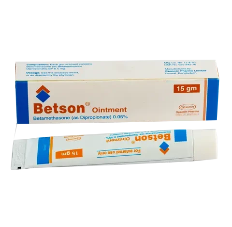 Pack Image: Betson 0.05% Ointment (20 gm tube)