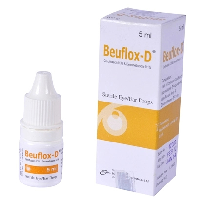 Pack Image: Beuflox-D 0.3% 0.1% Eye Drop (5 ml drop)