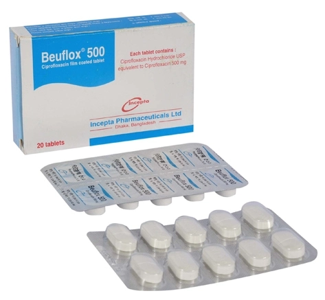 Pack Image: Beuflox 500 mg Tablet (2 x 10)