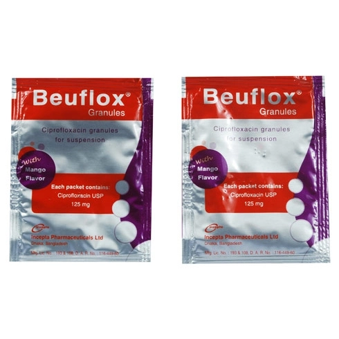 Pack Image: Beuflox 125 mg Powder (125 mg sachet)