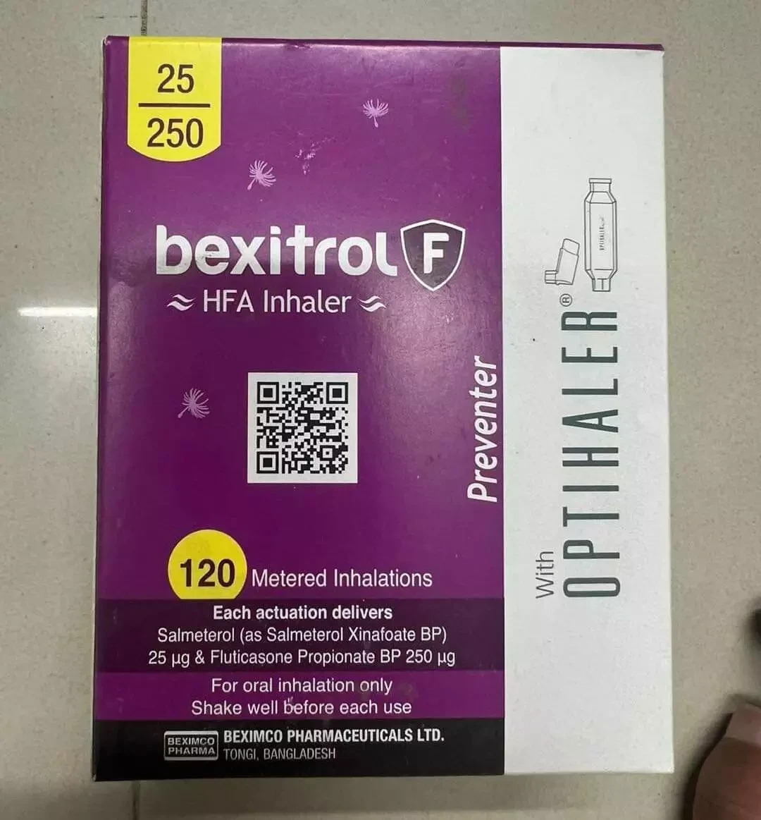 Pack Image: Bexitrol F (25 mcg Inhaler (120 metered doses)
