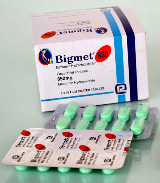 Pack Image: Bigmet 850 mg Tablet (10 x 10)