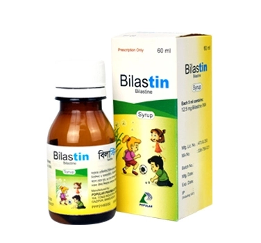 Pack Image: Bilastin 12.5 mg Oral Solution (60 ml bottle)