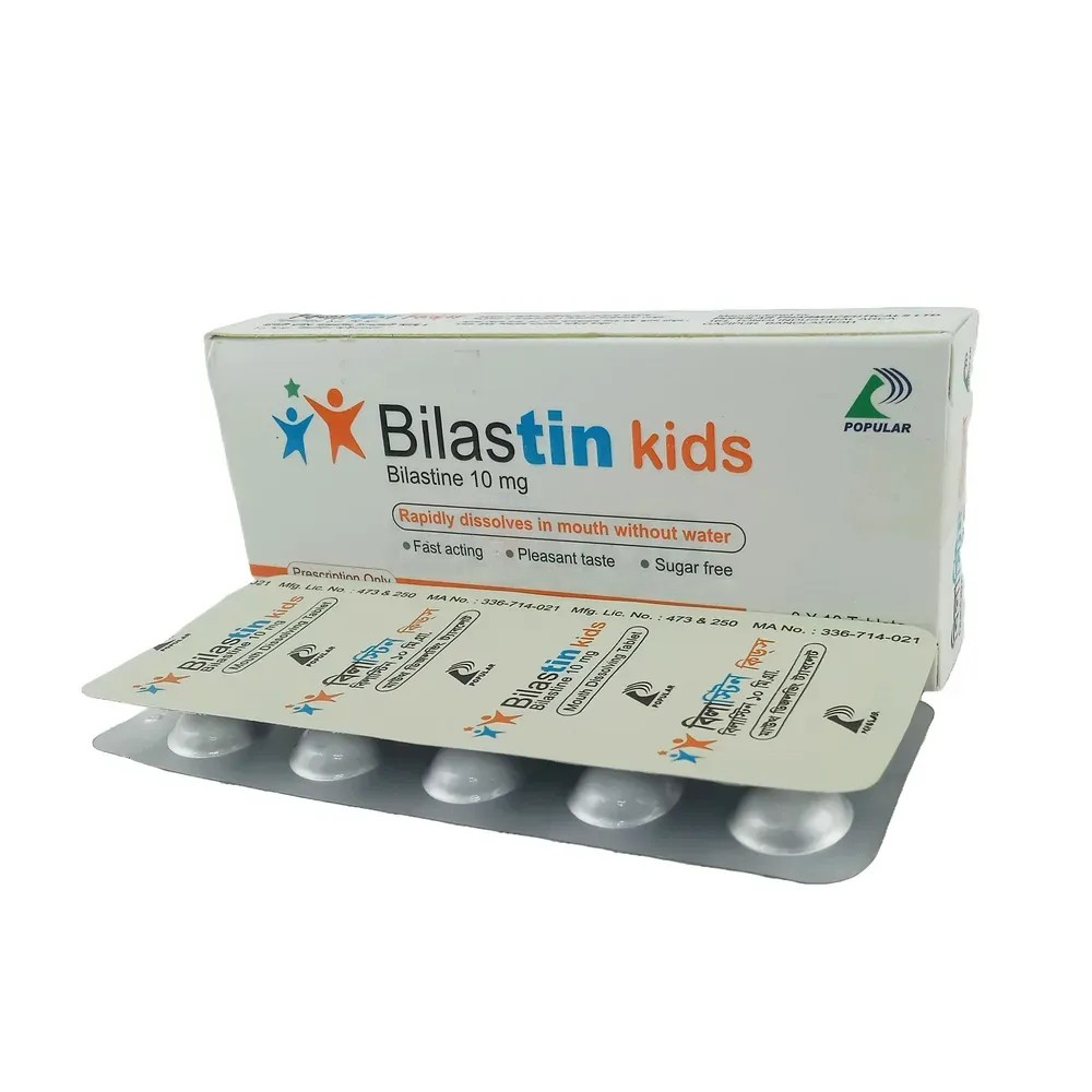 Pack Image: Bilastin Kids 10 mg Tablet (3 x 10)