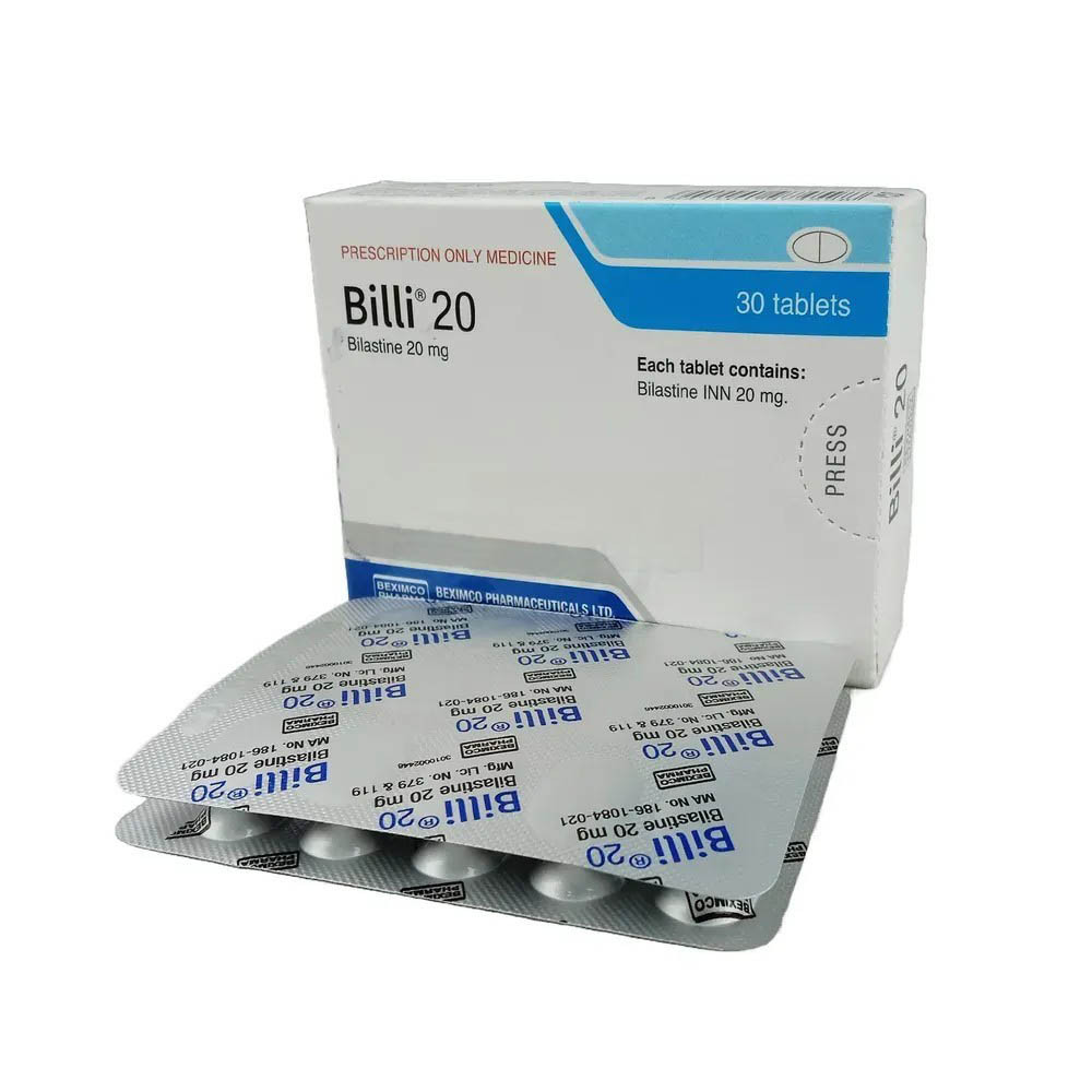 Pack Image: Billi 20 mg Tablet (2 x 15)