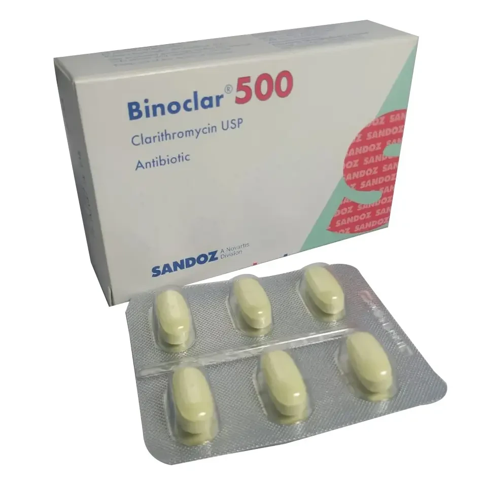 Pack Image: Binoclar 500 mg Tablet (2 x 7)