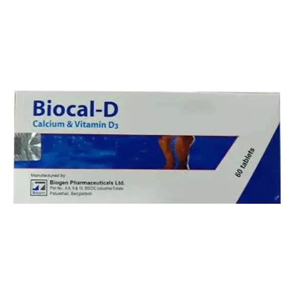 Pack Image: Biocal-D 500 mg Tablet (1 x 30)