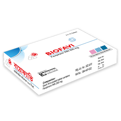 Pack Image: Biofavi 200 mg Tablet (2 x 10)