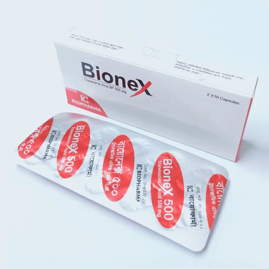 Pack Image: Bionex 500 mg Capsule (2 x 10)