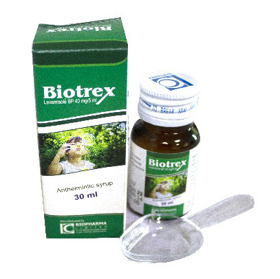 Pack Image: Biotrex 40 mg Syrup (30 ml bottle)
