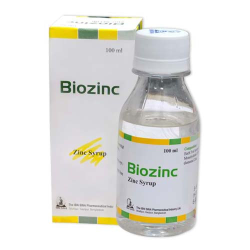 Pack Image: Biozinc 10 mg Syrup (100 ml bottle)