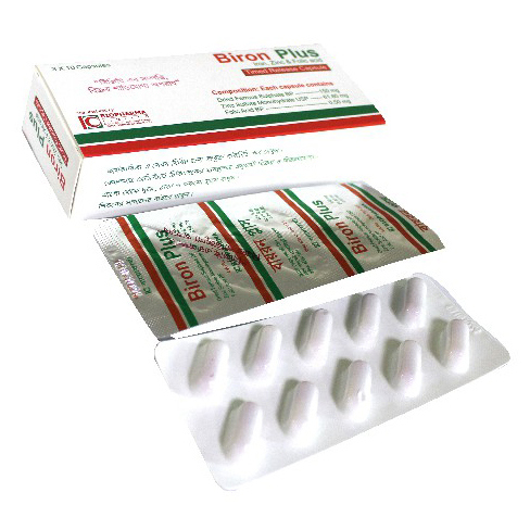Pack Image: Biron Plus 150 mg Capsule (6 x 10)