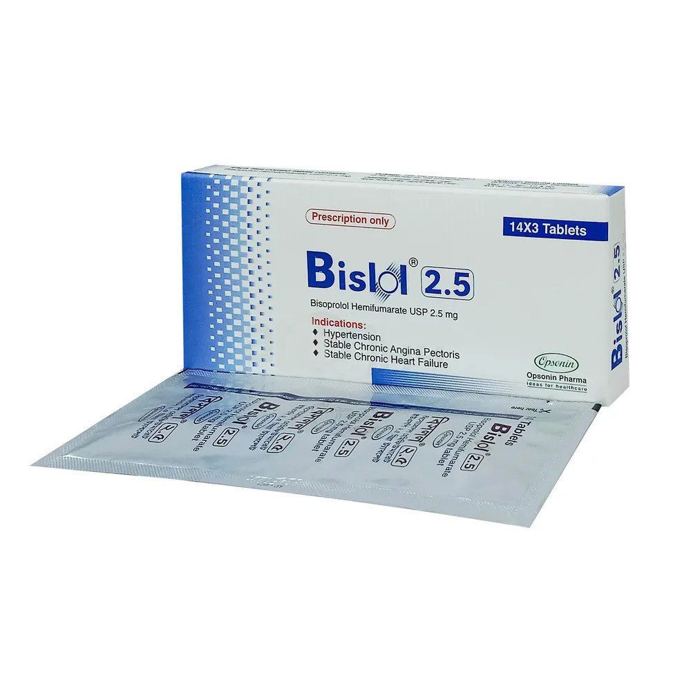 Pack Image: Bislol 2.5 mg Tablet (5 x 14)