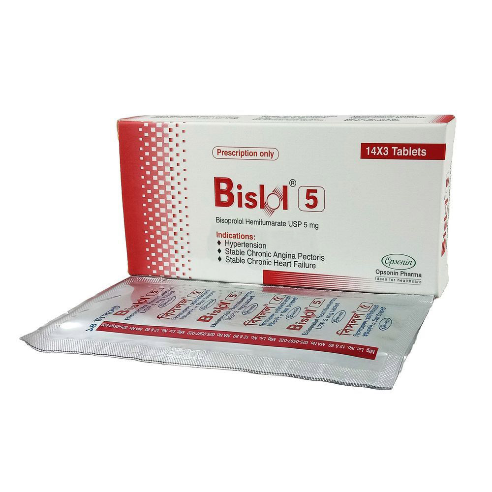 Pack Image: Bislol 5 mg Tablet (3 x 14)