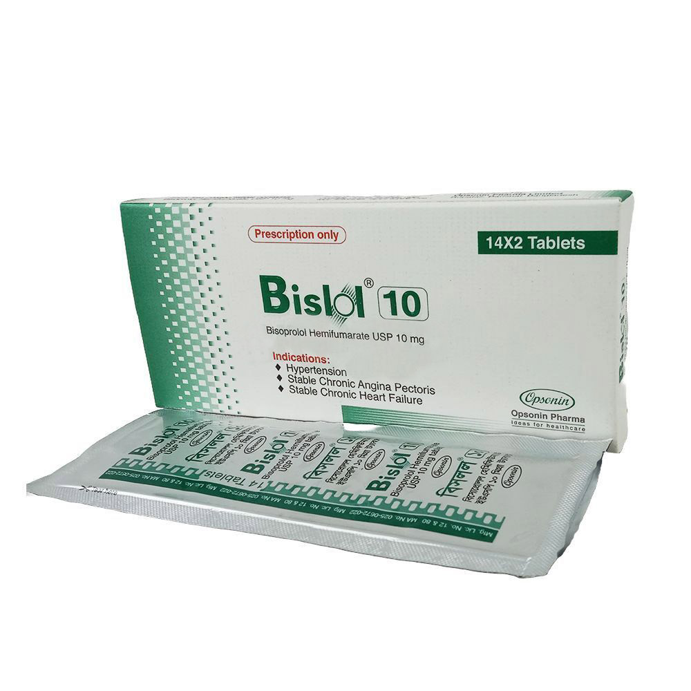 Pack Image: Bislol 10 mg Tablet (2 x 14)