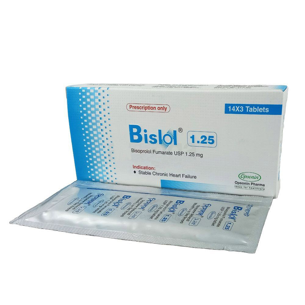 Pack Image: Bislol 1.25 mg Tablet (3 x 14)