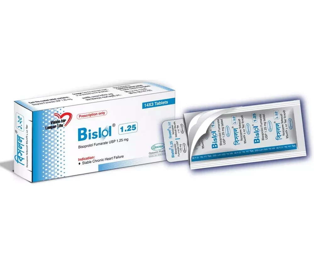 Pack Image: Bislol 1.25 mg Tablet (3 x 14)