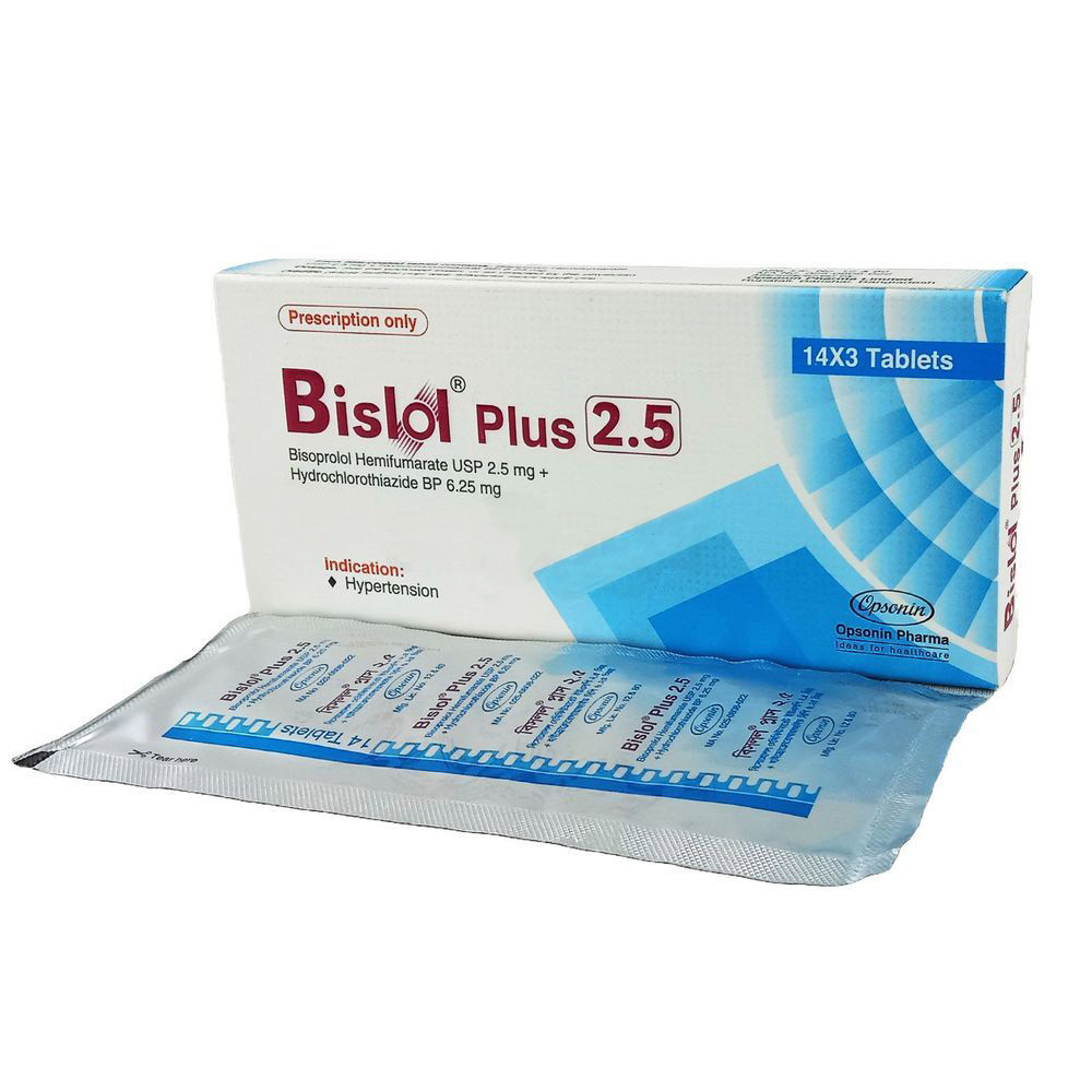 Pack Image: Bislol Plus 2.5 mg Tablet (3 x 14)