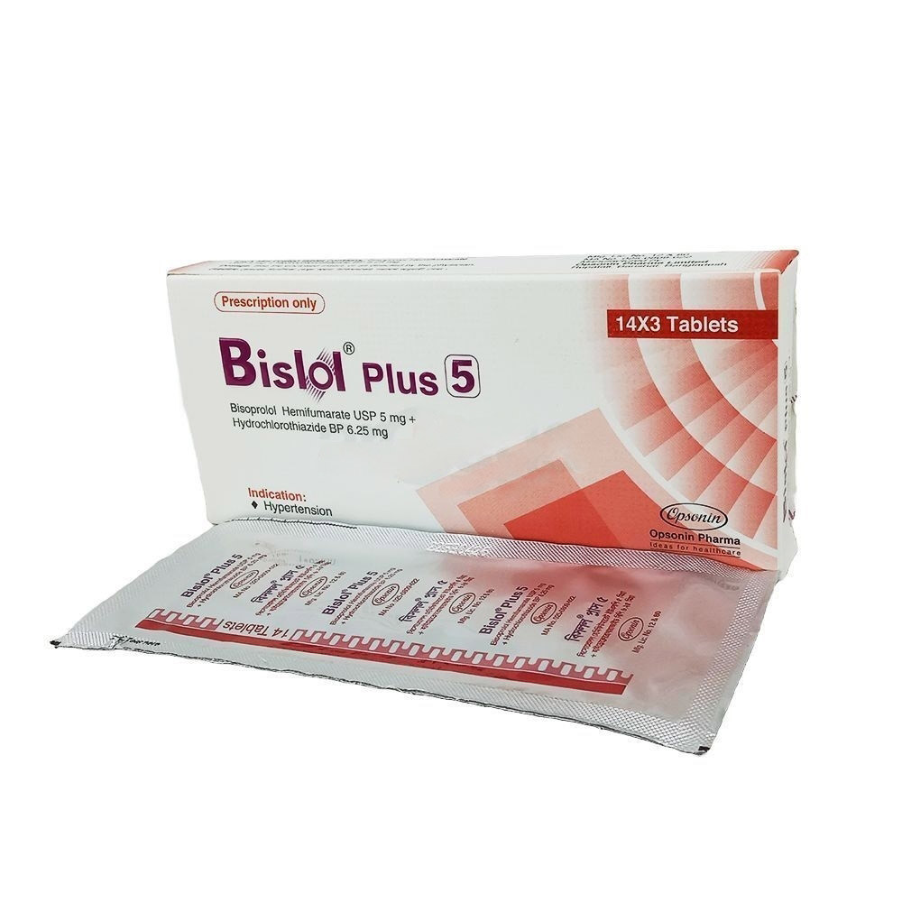 Pack Image: Bislol Plus 5 mg Tablet (3 x 14)