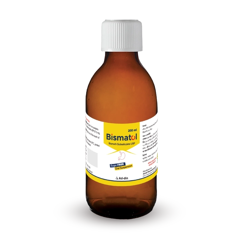 Pack Image: Bismatol 87.5 mg Suspension (200 ml bottle)