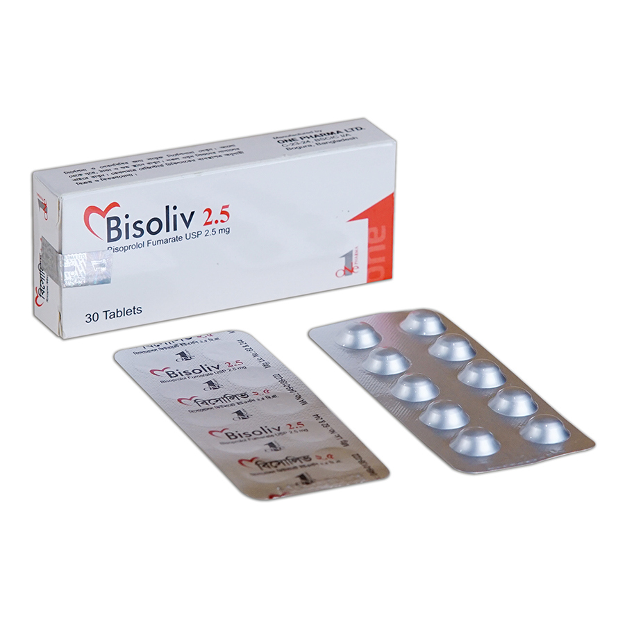 Pack Image: Bisoliv 2.5 mg Tablet (3 x 10)