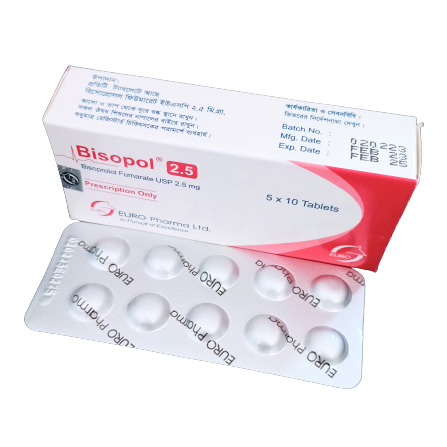 Pack Image: Bisopol 2.5 mg Tablet (5 x 10)