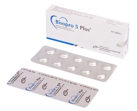 Pack Image: Bisopro Plus 5 mg Tablet (3 x 10)