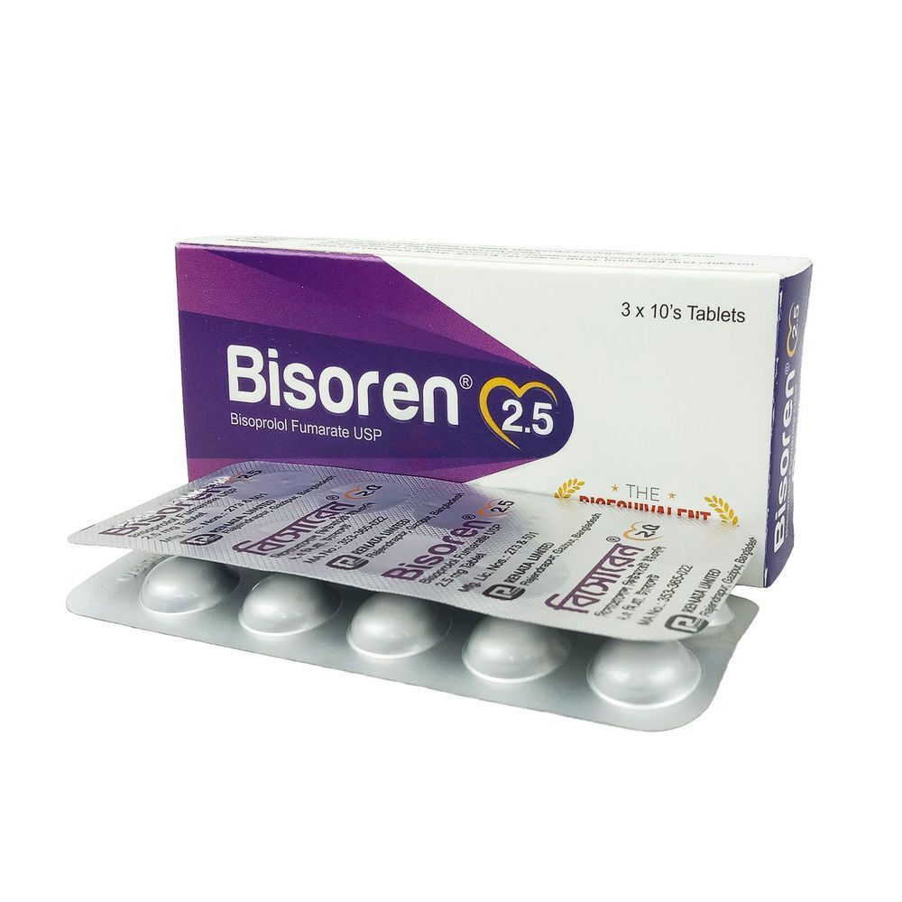 Pack Image: Bisoren 2.5 mg Tablet (3 x 10)