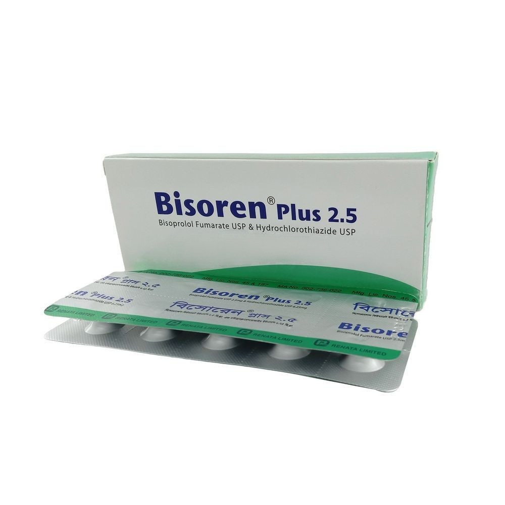 Pack Image: Bisoren Plus 2.5 mg Tablet (3 x 10)