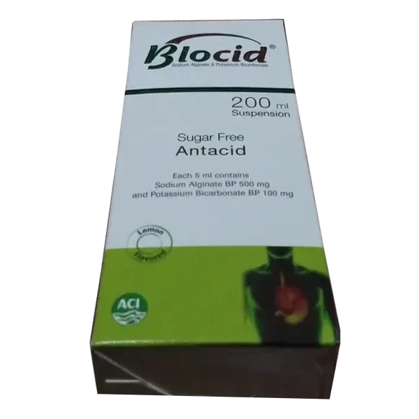 Pack Image: Blocid (500 mg Suspension (200 ml bottle)