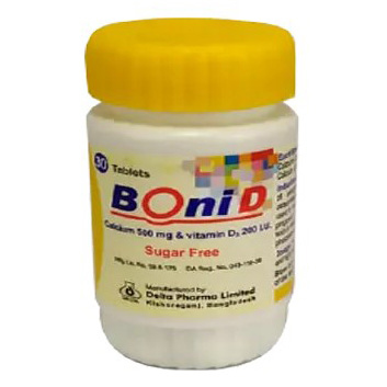 Pack Image: Boni D 500 mg Tablet (1 x 15)