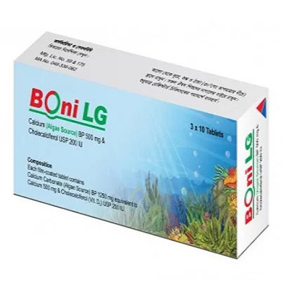 Pack Image: Boni LG 500 mg Tablet (3 x 10)