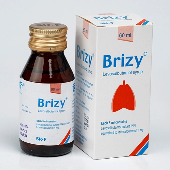 Pack Image: Brizy 1 mg Syrup (60 ml bottle)