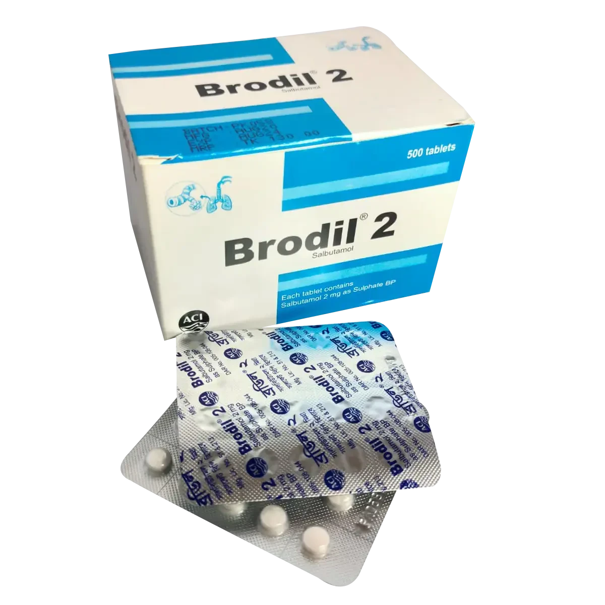 Pack Image: Brodil 2 mg Tablet (25 x 20)