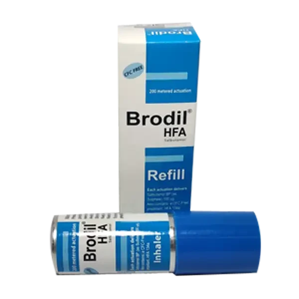 Pack Image: Brodil 100 mcg Inhaler (200 metered doses (refill))