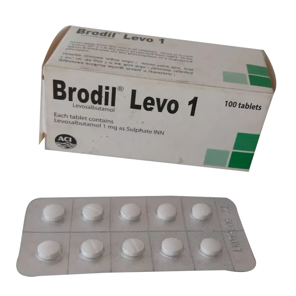 Pack Image: Brodil Levo 1 mg Tablet (10 x 10)