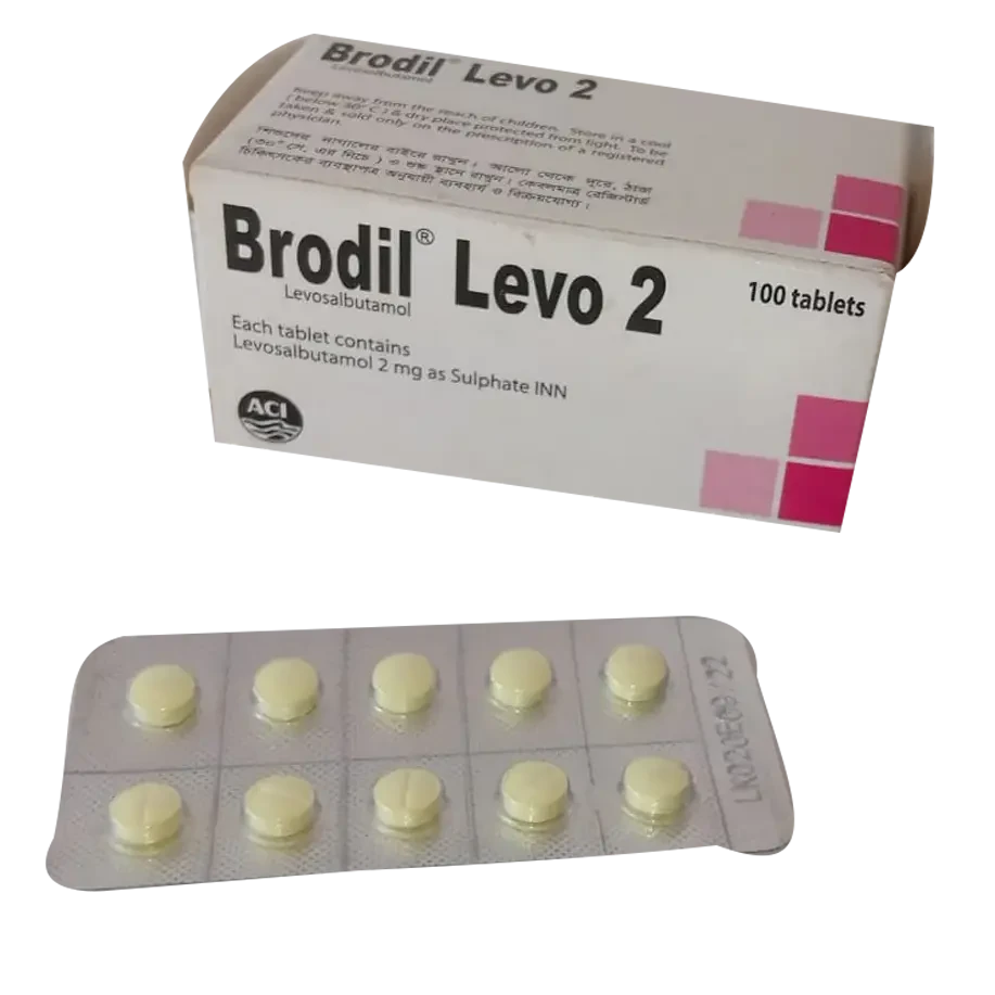 Pack Image: Brodil Levo 2 mg Tablet (10 x 10)